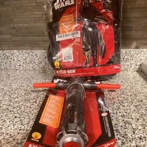 NWT KYLO REN STAR WARS COSTUME & LIGHT SABER